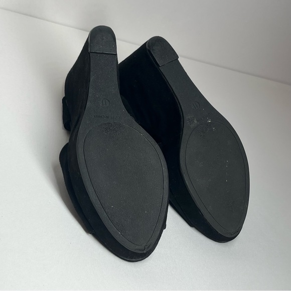 MASSINI BLACK WEDGE SANDALS SIZE 11 - Picture 3 of 11